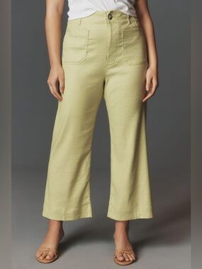 Maeve Colette European Linen Stretch Wide Leg Pants